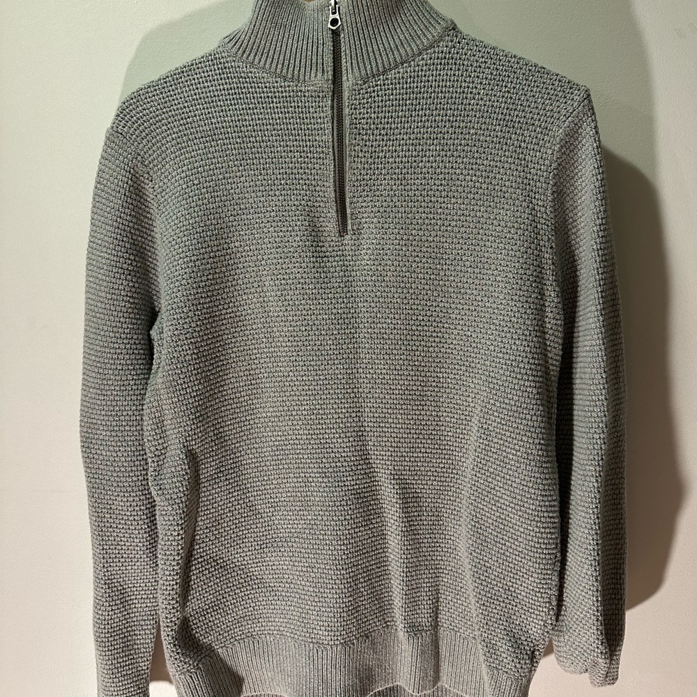 J.Crew Men's Gray Half-Zip Sweater